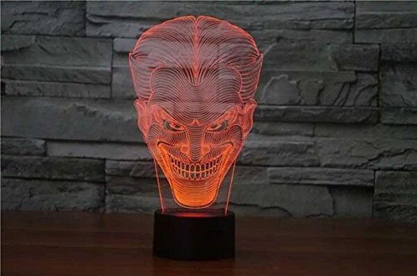 3Dmix 3DL-BTB059 – 3D LED nočná lampa - Joker (Bluetooth reproduktor - farba biela)