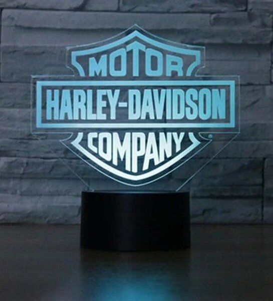 3Dmix 3D-MTV107 - Motív pre 3D LED nočnú lampu - znak Harley Davidson Company