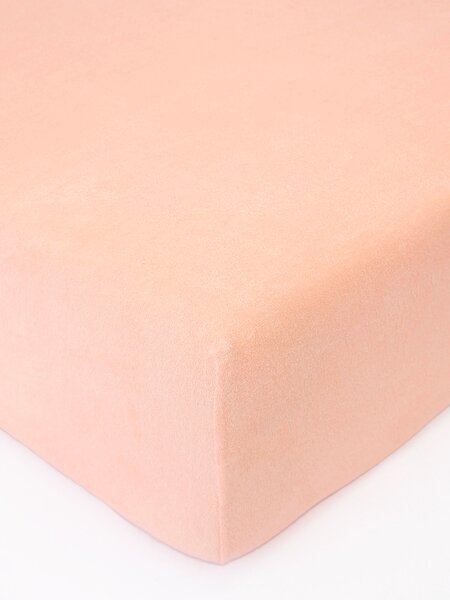 Froté plachta do postieľky 60 × 120 cm - lososová