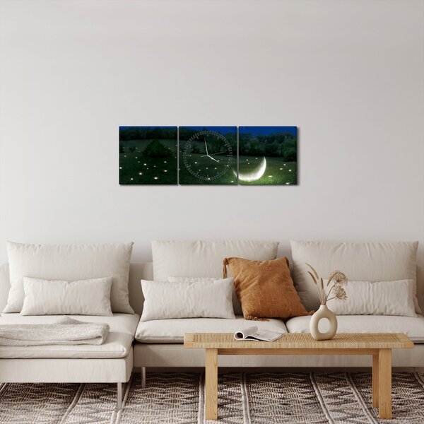 Obraz - Padajúce nebo (s hodinami) (90x30 cm)