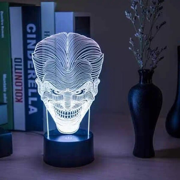 3Dmix 3DL-BTB059 – 3D LED nočná lampa - Joker (Bluetooth reproduktor - farba biela)