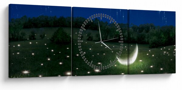 Obraz - Padajúce nebo (s hodinami) (90x30 cm)