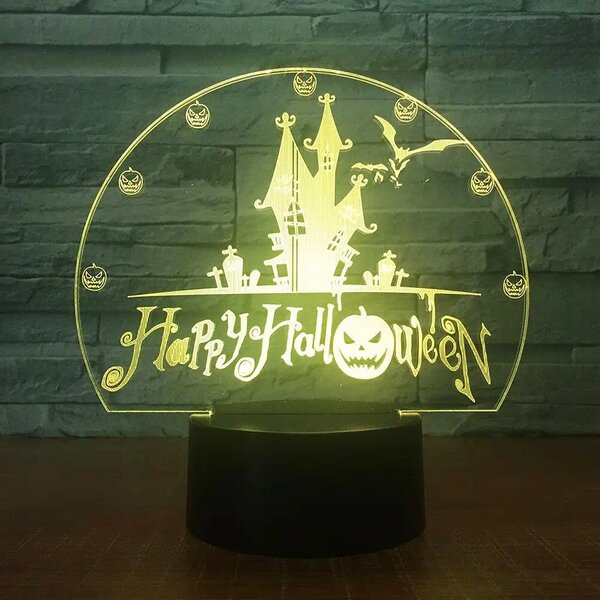 3Dmix 3DL-CRK053 – 3D LED nočná lampa - Halloween (Crack základňa)