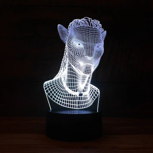 3Dmix 3DL-CLK052 – 3D LED nočná lampa - Avatar (Hodiny s budíkom)