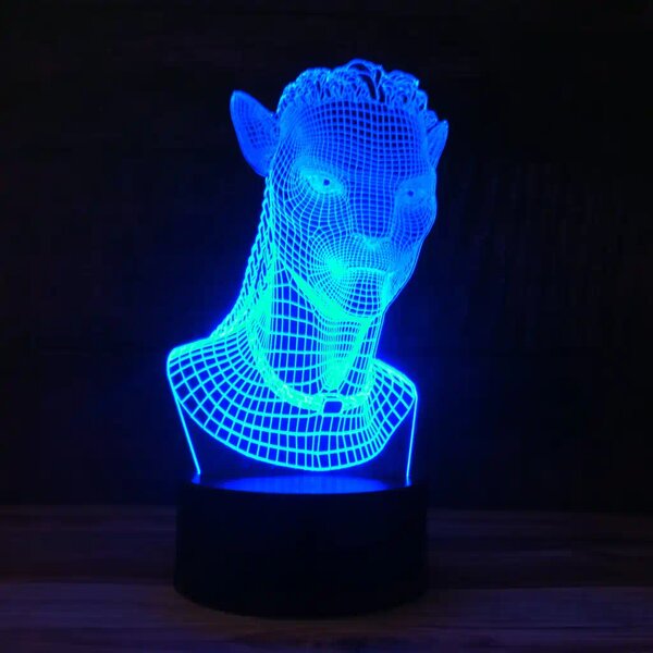 3Dmix 3DL-CLK052 – 3D LED nočná lampa - Avatar (Hodiny s budíkom)