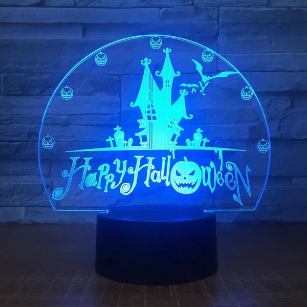 3Dmix 3DL-CRK053 – 3D LED nočná lampa - Halloween (Crack základňa)