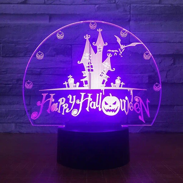 3Dmix 3DL-CRK053 – 3D LED nočná lampa - Halloween (Crack základňa)