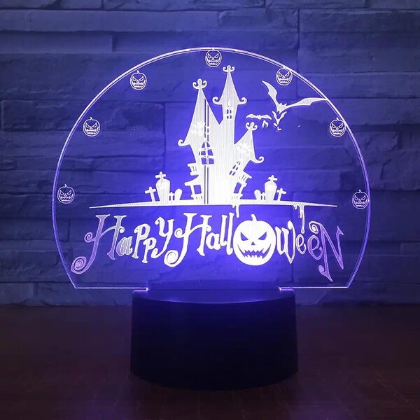 3Dmix 3DL-CRK053 – 3D LED nočná lampa - Halloween (Crack základňa)