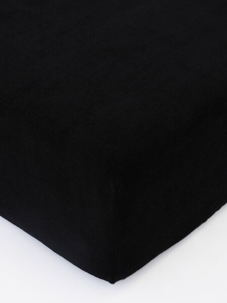 Froté plachta 140 × 200 cm - čierna