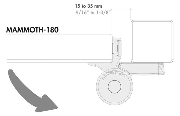 LOCINOX ® Záves otvárateľný 180°, nastaviteľný 2D, do 150 kg, Silver