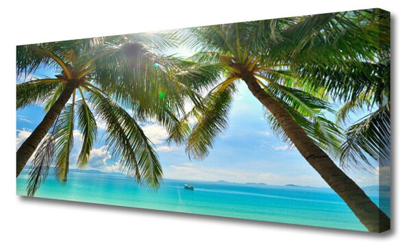 Obraz Canvas Palma strom more krajina 125x50 cm