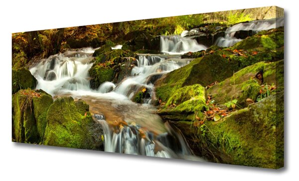 Obraz Canvas Vodopád skaly príroda 125x50 cm