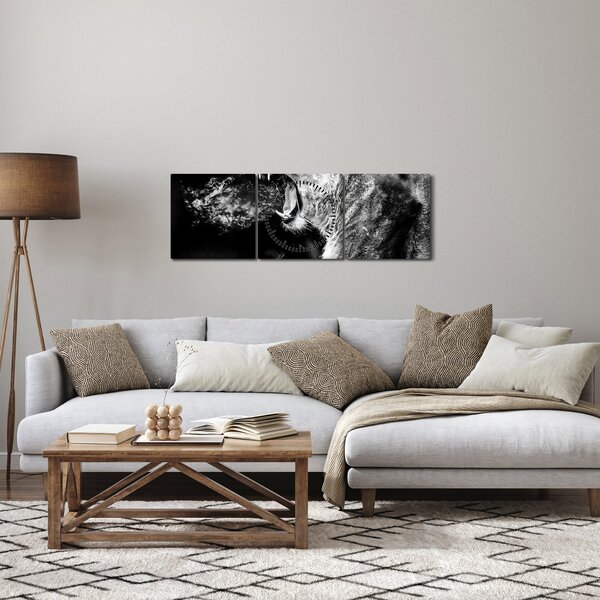 Obraz - Portrét levice (s hodinami) (90x30 cm)