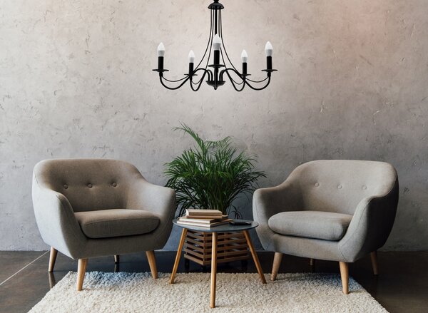 TooLight Stropné svietidlo Rustic čierne