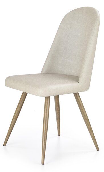 Jedálenská stolička K214 - krémová / dub medový