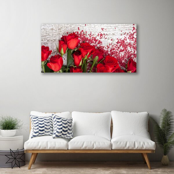 Obraz Canvas Ruže kvety rastlina 125x50 cm