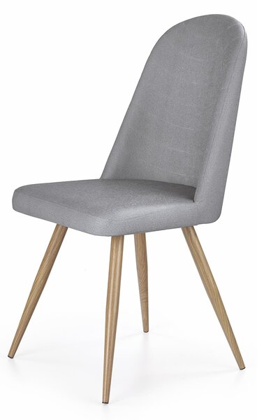 Jedálenská stolička K214 - sivá / dub medový