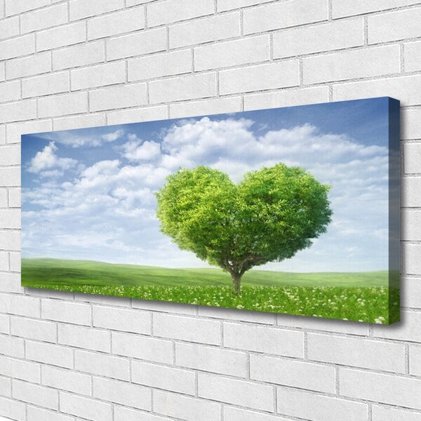 Obraz Canvas Strom srdce príroda 125x50 cm