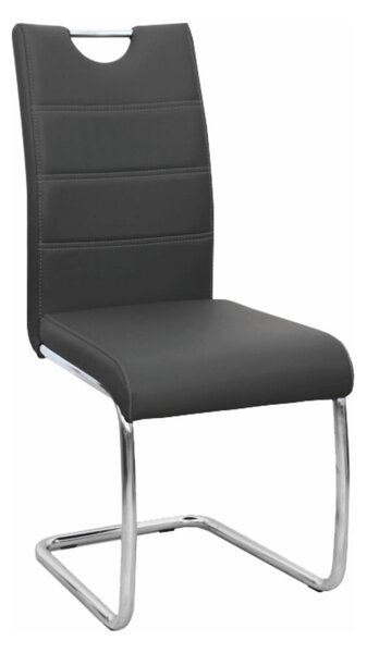 Jedálenská stolička Abira New - čierna / chróm