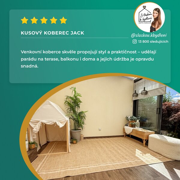 Balta , Kusový koberec Jack 28805-050 - na von aj na doma, 80x150, béžová, chodba / predsieň