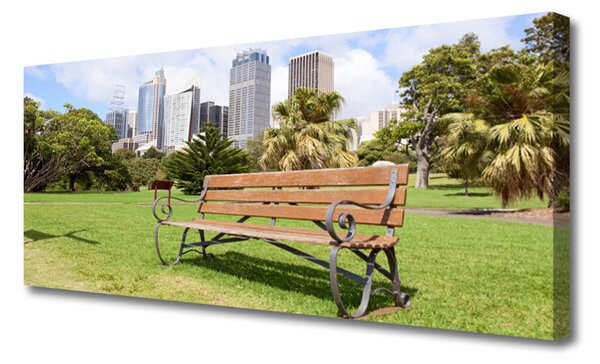 Obraz na plátne Park mrakodrapy príroda 125x50 cm