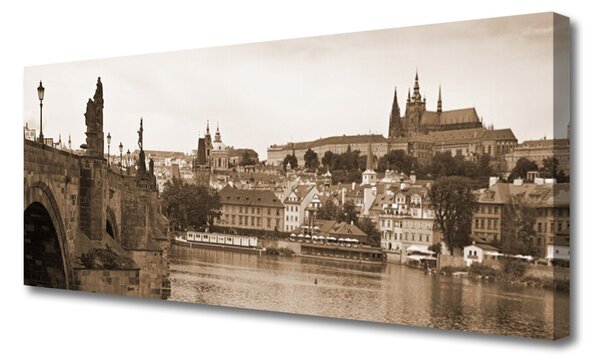 Obraz na plátne Praha most krajina 125x50 cm