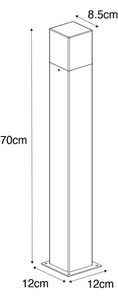 Priemyselná vonkajšia stojaca lampa hrdzavohnedá 70 cm IP44 - Denmark