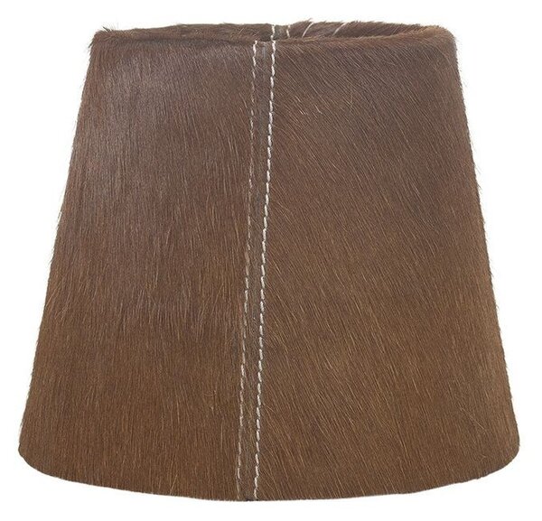Hnedé tienidlo lampy z hovädzej kože - Ø18 * Ø13 * 15cm / E27 - Mars & More