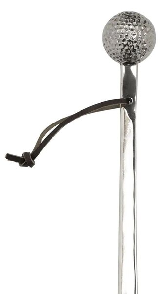 Strieborná kovová obúvacia lyžica s golfovou loptičkou - 5*4*48 cm - Mars & More