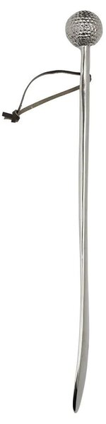 Strieborná kovová obúvacia lyžica s golfovou loptičkou - 5*4*48 cm - Mars & More