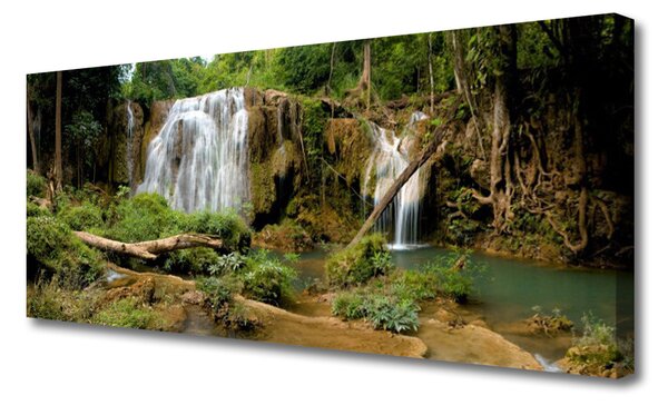 Obraz na plátne Vodopád rieka les príroda 125x50 cm