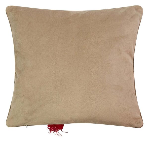 Šedý vianočný dekoračný vankúš sob Rudolf - 40*40*7cm - Mars & More