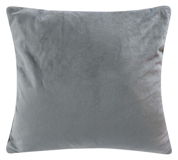 Šedý vianočný dekoračný vankúš sob Rudolf - 40*40*7cm - Mars & More
