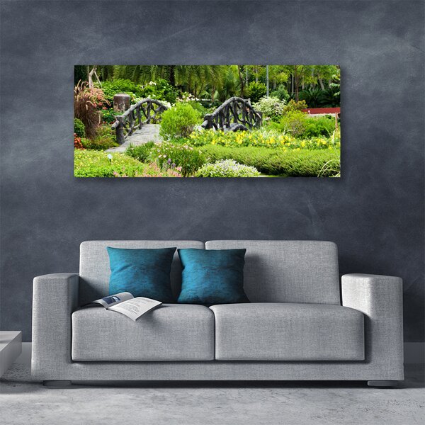 Obraz na plátne Botanická záhrada most umenie 125x50 cm
