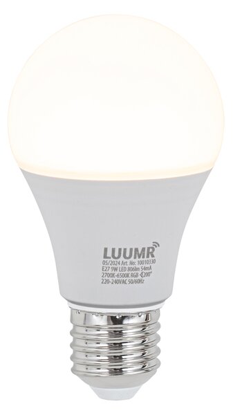 Sada 3 inteligentných stmievateľných LED žiaroviek E27 A60 9W 806 lm 2700K-6500K vrátane Zigbee Smart Hub