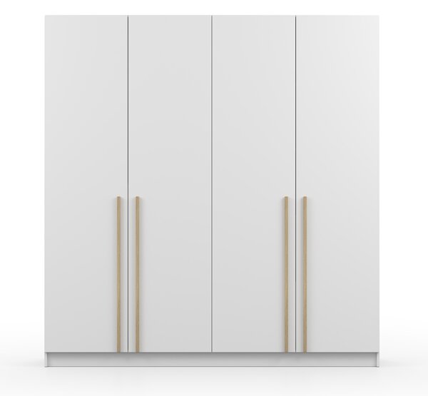 Šatníková skriňa Sevella 200x210x57 - biela/dub