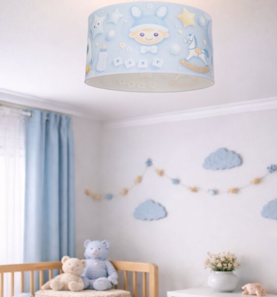 Detské stropné svietidlo KIDS ROOM 1xE27/60W/230V, priemer 40 cm, motív kozmonauta