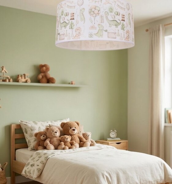 Detské stropné svietidlo KIDS ROOM 1xE27/60W/230V priemer 40 cm dinosaurus