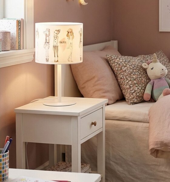 Detská stolná lampa GIRLS VIBES 1xE27/60W/230V, priemer 18 cm, pre dievčatá