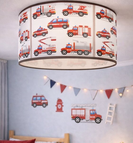 Detské stropné svietidlo KIDS ROOM 1xE27/60W/230V pr. 40 cm hasiči