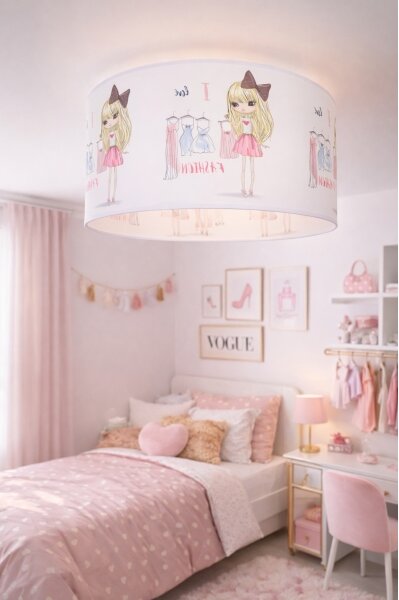 Detské stropné svietidlo GIRLS VIBES 1xE27/60W/230V priemer 40 cm Milujem módu