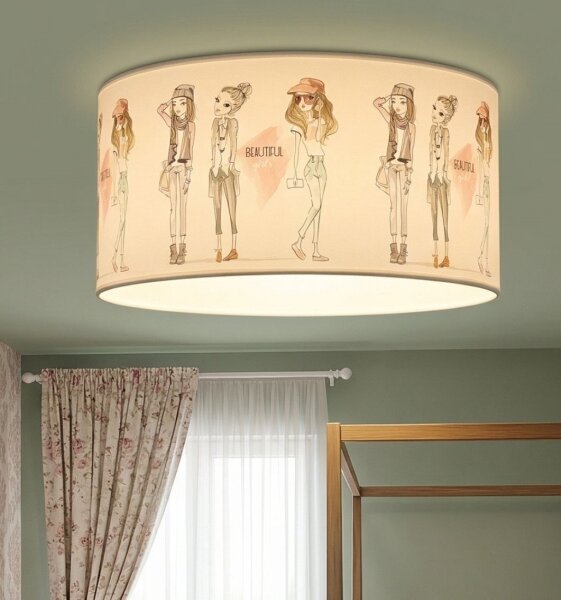 Detské stropné svietidlo GIRLS VIBES 1xE27/60W/230V pr. 40 cm pre dievčatá