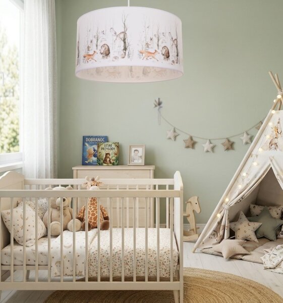 Detský luster KIDS ROOM 1xE27/60W/230V, priemer 40 cm, motív zvieratiek
