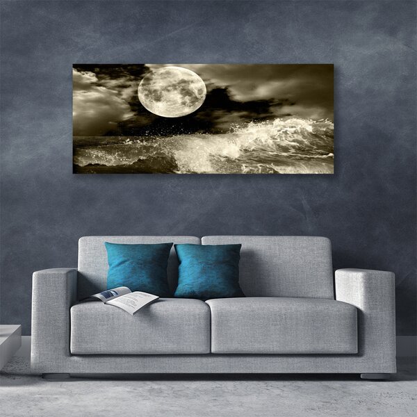 Obraz na plátne Noc mesiac príroda 125x50 cm