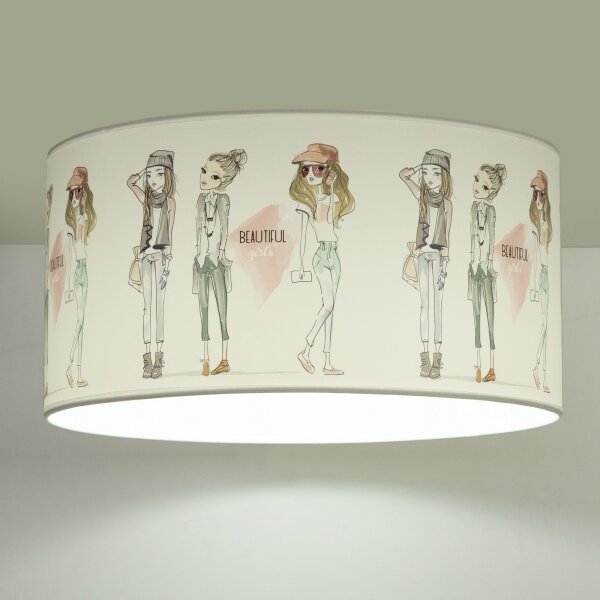 Detské stropné svietidlo GIRLS VIBES 1xE27/60W/230V pr. 40 cm pre dievčatá