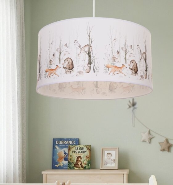 Detský luster KIDS ROOM 1xE27/60W/230V, priemer 40 cm, motív zvieratiek