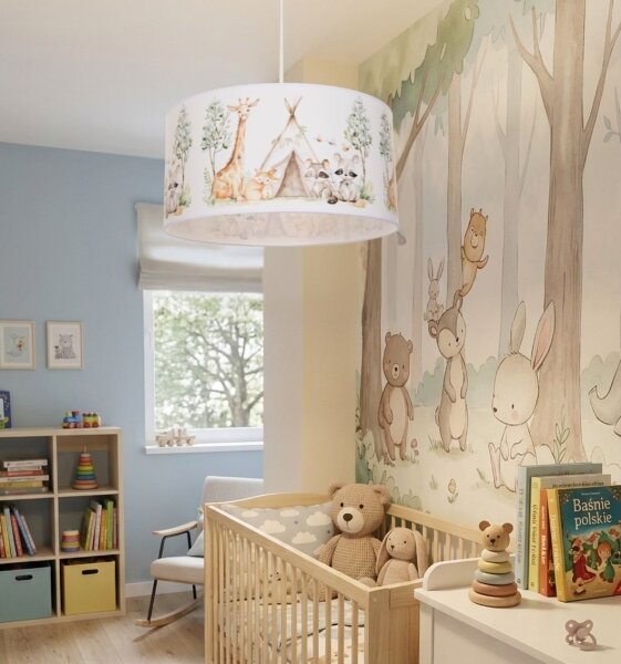 Detský luster KIDS ROOM 1xE27/60W/230V priemer 40 cm zvieratká