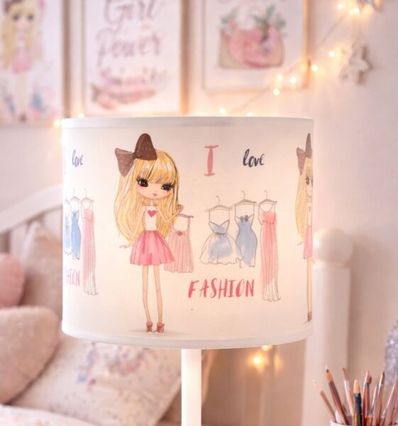 Detská stolová lampa GIRLS VIBES 1xE27/60W/230V pr. 18 cm Milujem módu