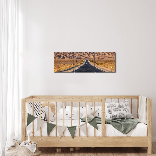 Obraz - Death Valley, Kalifornia, USA (s hodinami) (90x30 cm)