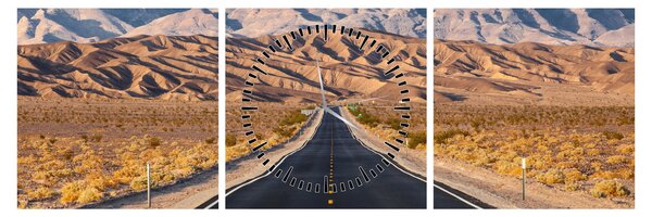Obraz - Death Valley, Kalifornia, USA (s hodinami) (90x30 cm)